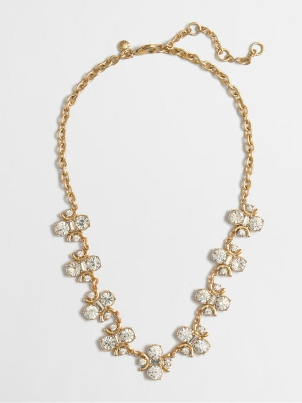 J Crew • gold statement necklace crystal rhinestone bee chunky sparkly preppy